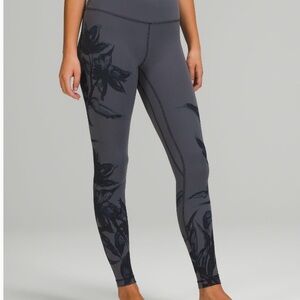 Lululemon Gray botanical bloom Align Leggings